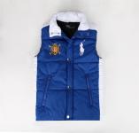 new style polo ralph lauren veste sans manches 2013 hommes big polo mode bleu blanc